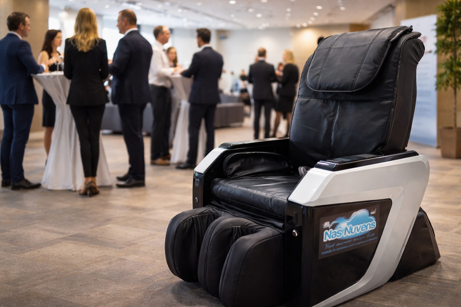 Quando a cadeira de massagem realmente faz diferença em um evento