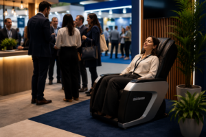 Cadeira de massagem em eventos atrapalha ou melhora a experiência do participante?