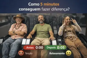 Qual a diferença entre um evento com e sem cadeira de massagem