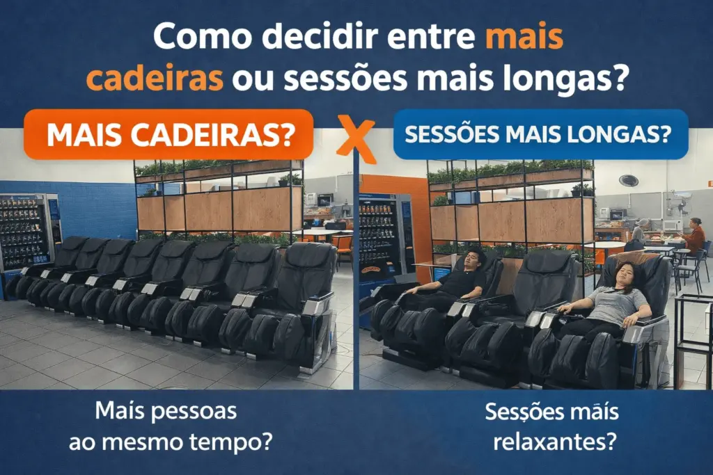 Como calcular a quantidade ideal de cadeiras de massagem por número de pessoas?