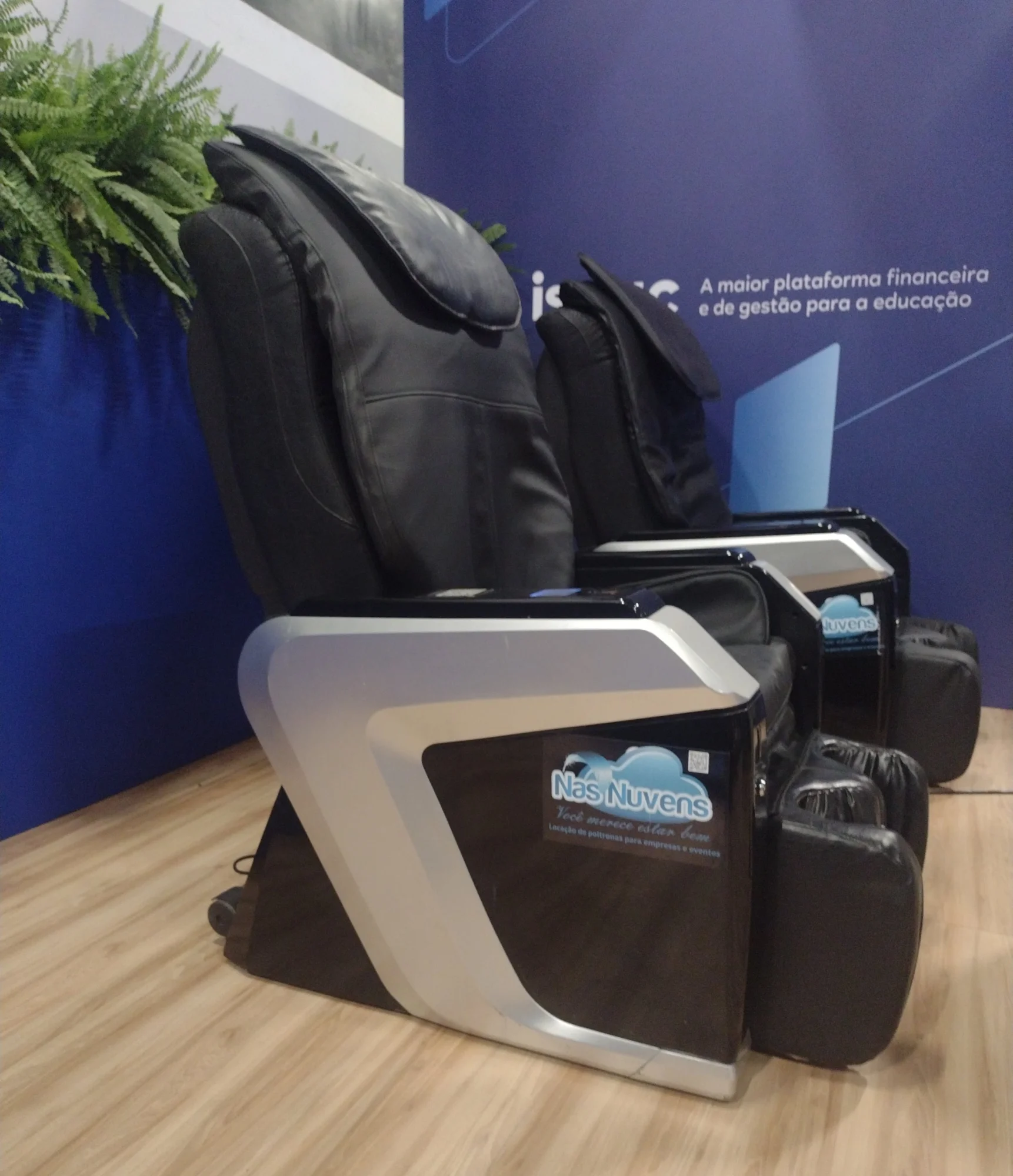 Locação de poltronas automassageadoras com pagamento via Pix