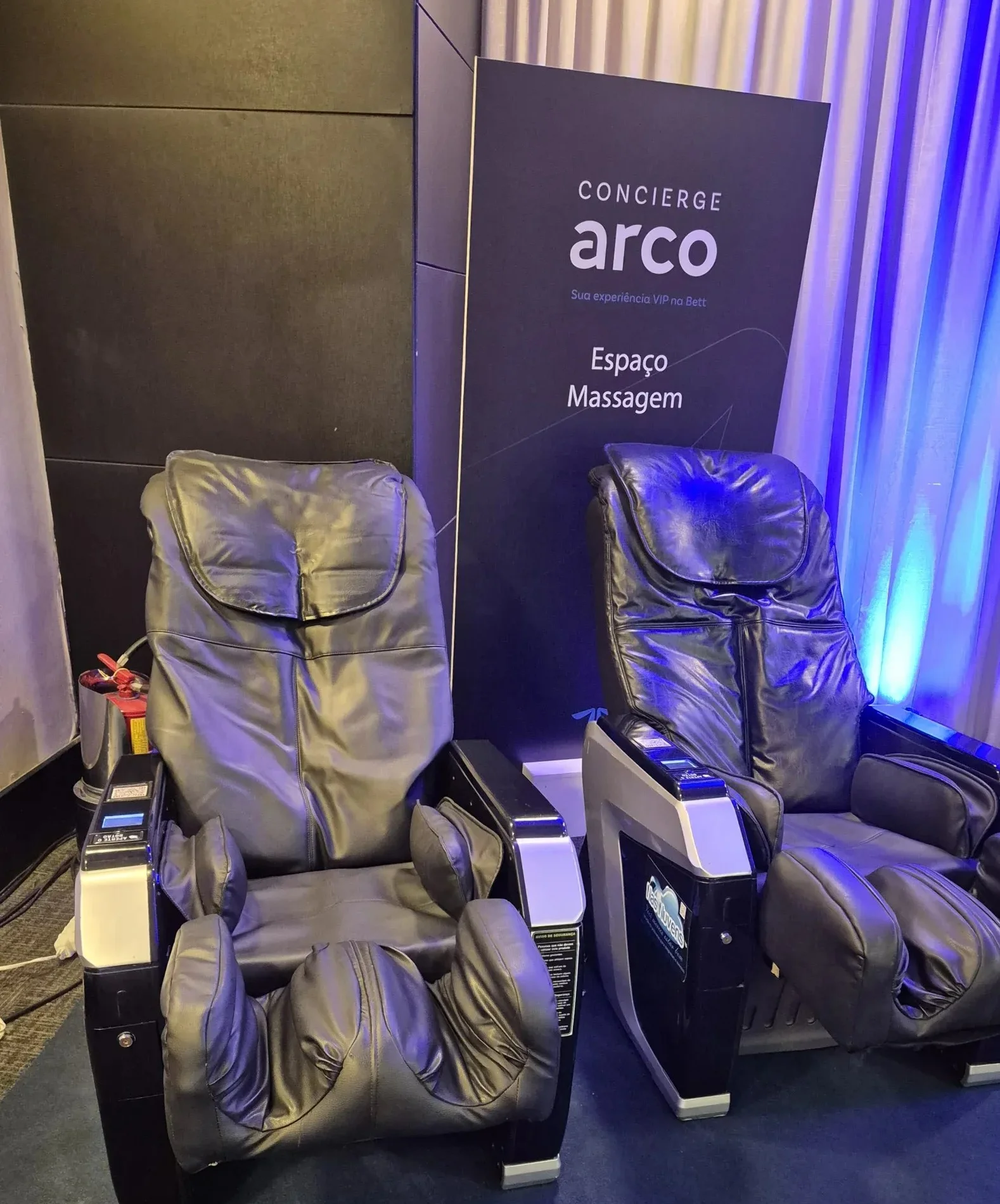 Poltrona de massagem para eventos corporativos